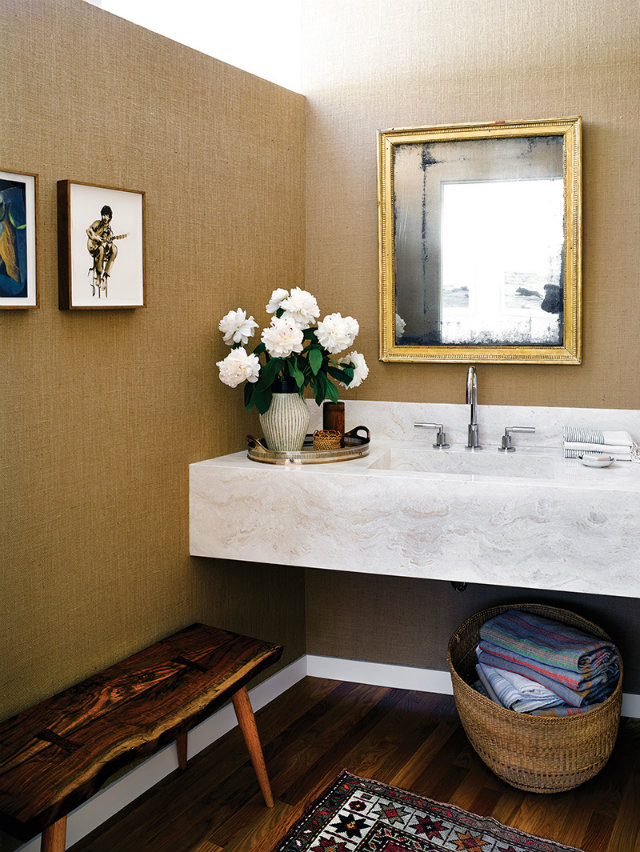 Home Design Ideas seven steps to the perfect bathroom design fresh flowersmarble, bronze + wood