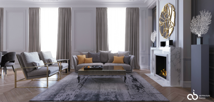 Modern Apartment Design with Velvet Details and Top Lighting Designs_feat