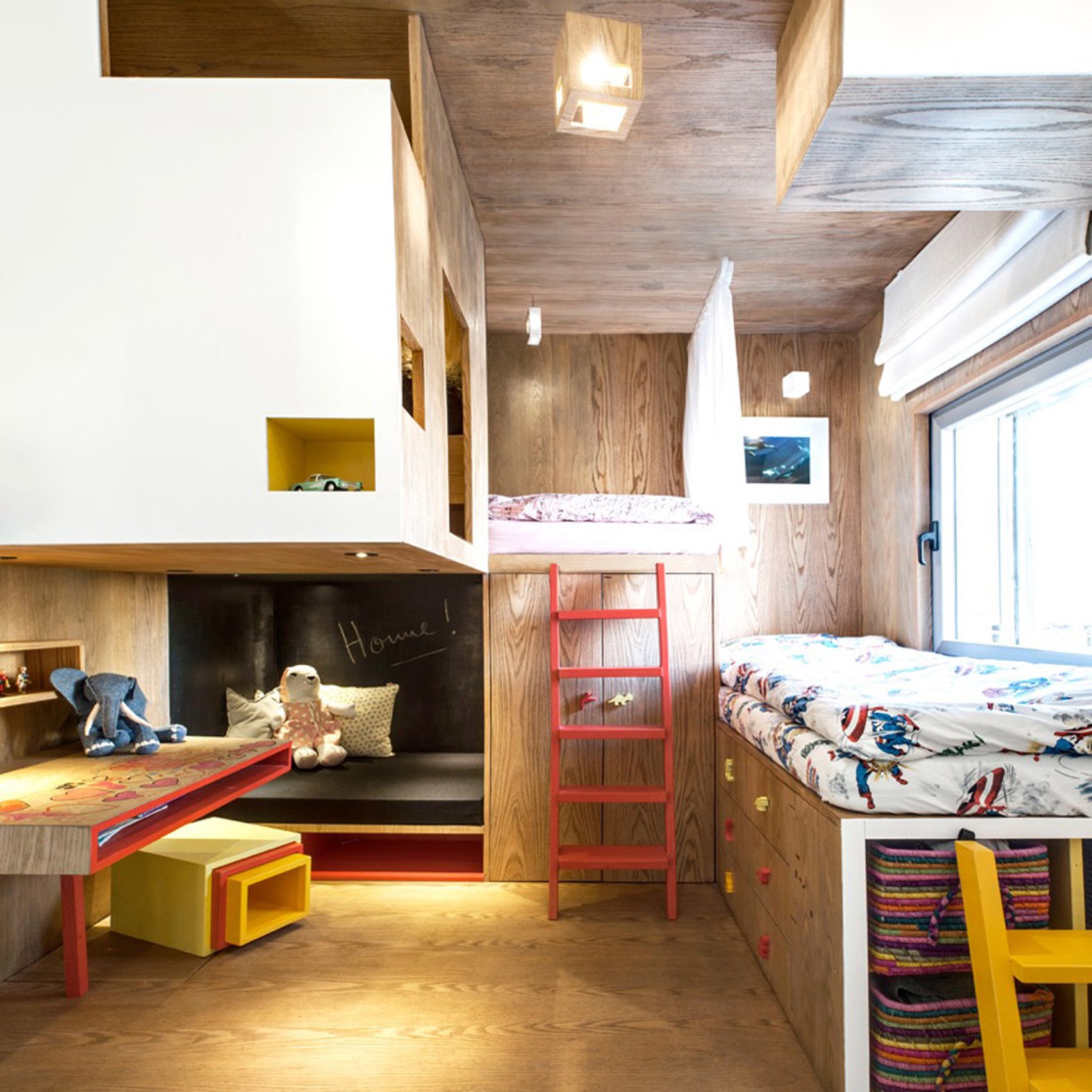 You'll Find This Children Room Design The Most Fun! 5 home design ideas, home interior decor, children room design, Russian summer house, indoor play area, industrial style lamp