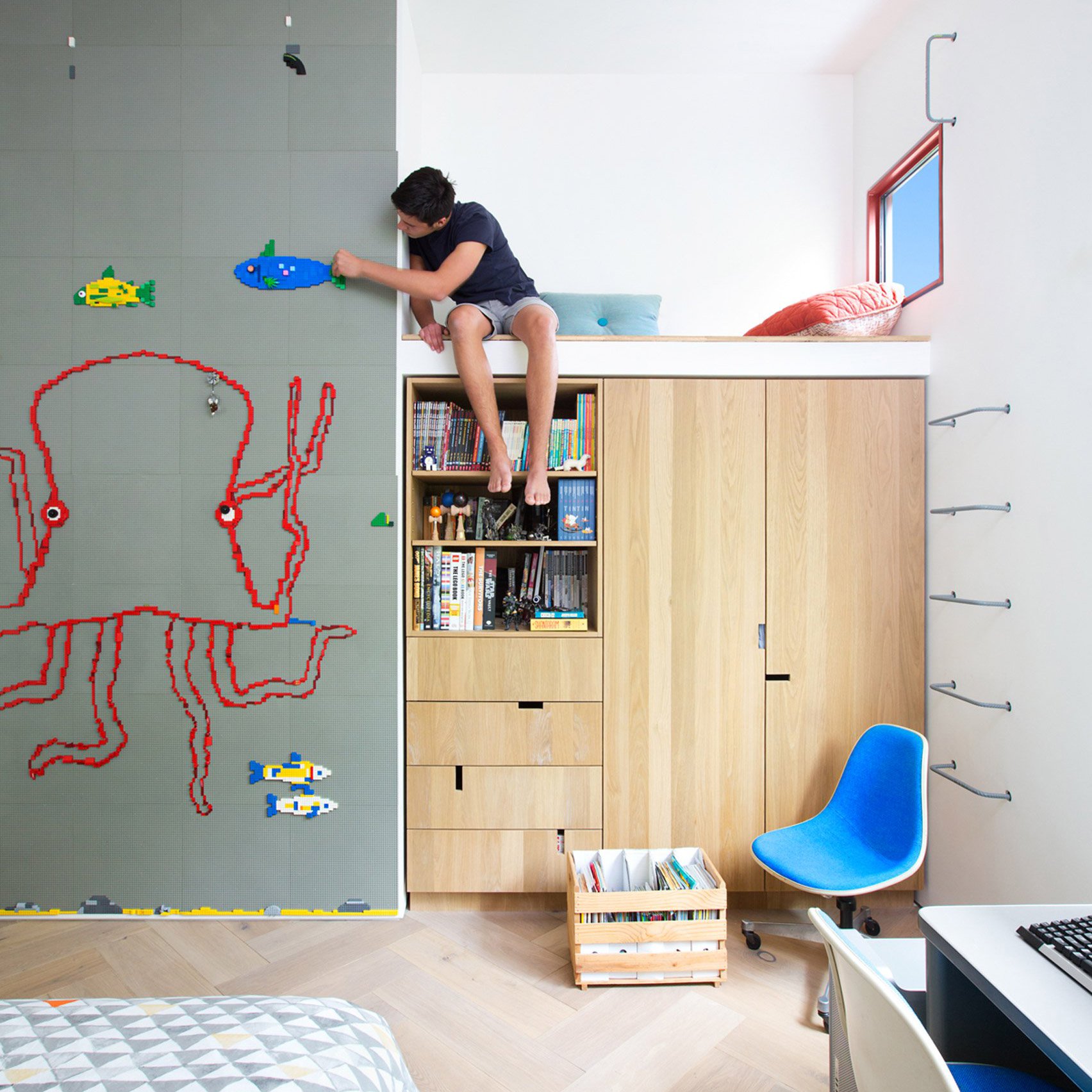 You'll Find This Children Room Design The Most Fun! 7 home design ideas, home interior decor, children room design, Russian summer house, indoor play area, industrial style lamp