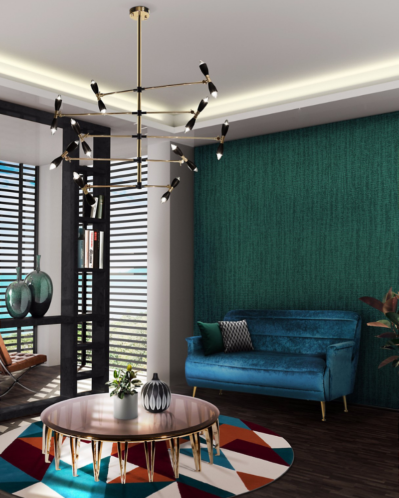 How A Mid-Century Chandelier Can Elevate Your Living Room Decor_9